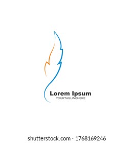 feather icon illustration vector template design