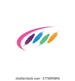 feather icon illustration vector template design