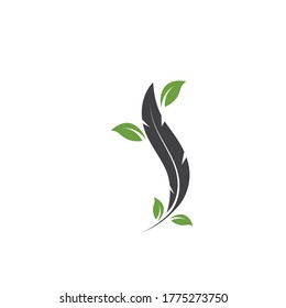feather icon illustration vector template design