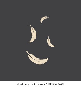 feather icon illustration vector template design