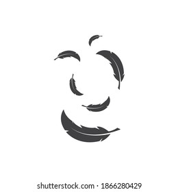 diseño de plantillas vectoriales de ilustraciones de iconos de plumas