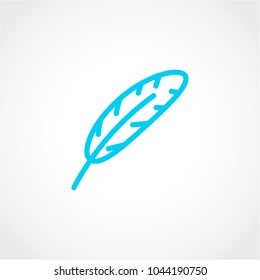 Feather Icon Isolated on White Background