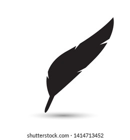 Feather icon isolated on white background