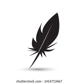 Feather icon isolated on white background