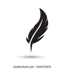 Feather icon isolated on white background