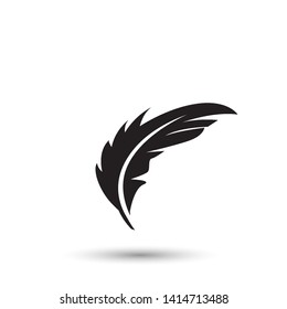 Feather icon isolated on white background
