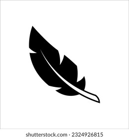 Feather icon isolated on white background.