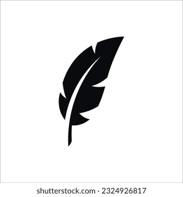 Feather icon isolated on white background.