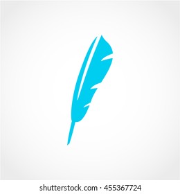 feather Icon Isolated on White Background