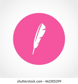 feather Icon Isolated on White Background