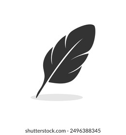 Feather icon isolated vector illustration on white background.