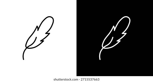 Icono de pluma en diseño de línea. Iconos de trazo editables.