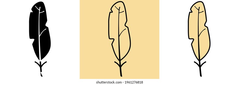 Feather icon. line, solid and outline and filled vector sign
