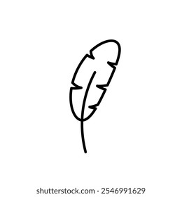 Feather icon linear logo isolated