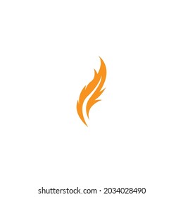 Feather icon logo flat design template vector