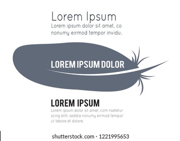 Feather icon. Feather logo isolated on white background. Flat vector illustration. Logo on white background