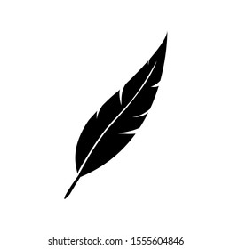 Feather icon, logo isolated on white background