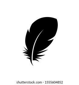 Feather icon, logo isolated on white background