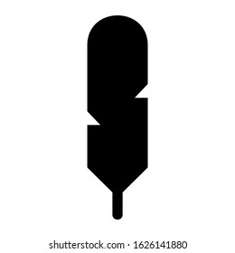 feather icon or logo isolated sign symbol vector illustration - high quality black style vector icons
