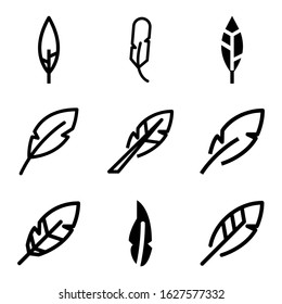 feather icon or logo isolated sign symbol vector illustration - Collection of high quality black style vector icons

