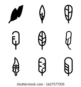 feather icon or logo isolated sign symbol vector illustration - Collection of high quality black style vector icons
