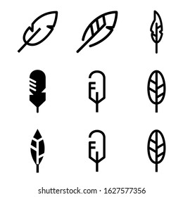 feather icon or logo isolated sign symbol vector illustration - Collection of high quality black style vector icons
