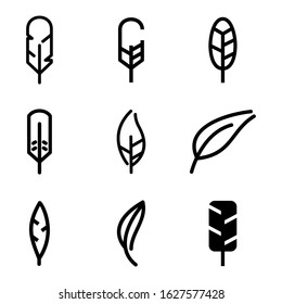 feather icon or logo isolated sign symbol vector illustration - Collection of high quality black style vector icons
