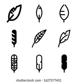 feather icon or logo isolated sign symbol vector illustration - Collection of high quality black style vector icons
