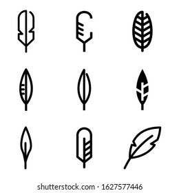 feather icon or logo isolated sign symbol vector illustration - Collection of high quality black style vector icons

