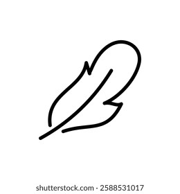 Feather icon logo sign set vector outline