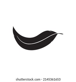 Feather icon logo template design vector