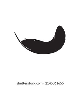 Feather icon logo template design vector