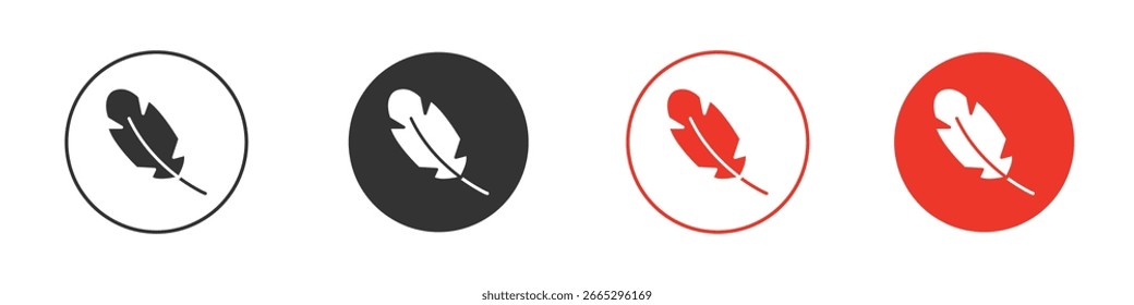 Feder-Symbol für Logo, Vektorzeichen-Symbol für Design