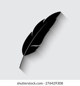 Feather Icon on a grey background