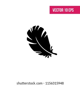 Feather icon on a white background. Vector - stock vector 