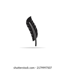 feather icon on white background vector illustration