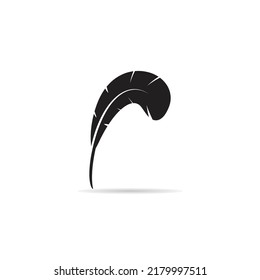 feather icon on white background vector illustration