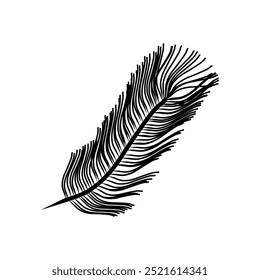 Icono de la pluma en el fondo blanco. Ilustración vectorial.