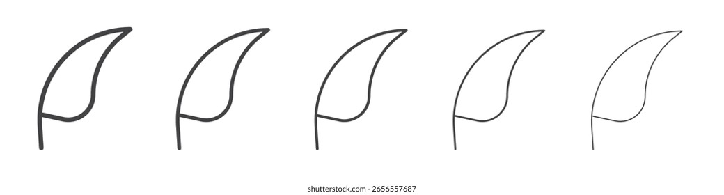 Símbolo de Vector de ilustración de contorno de icono de pluma