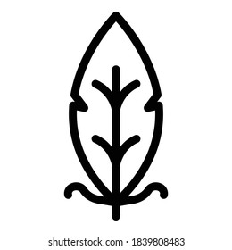  feather icon. Outline nib feather vector icon for web design isolated on white background