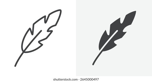 Feder-Symbol Umriss-Vektorzeichen