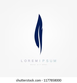 Feather Icon. Pen Design Concept.