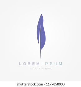 Feather Icon. Pen Design Concept.