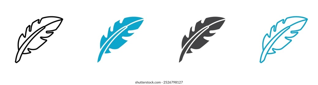 Logo de ilustración de conjunto de iconos de plumas