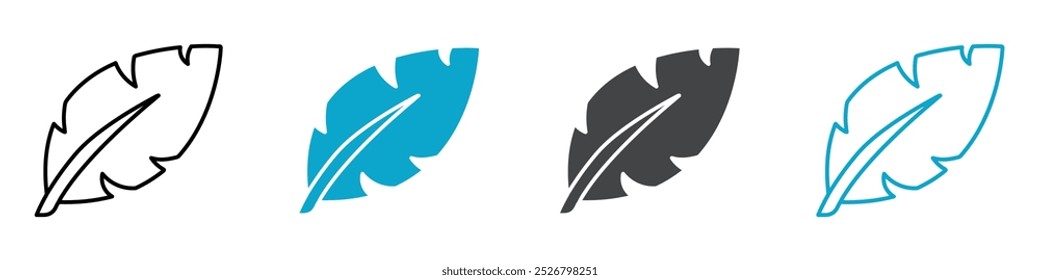 feather icon set illustration logo