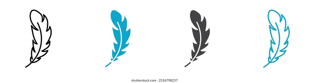 feather icon set illustration logo