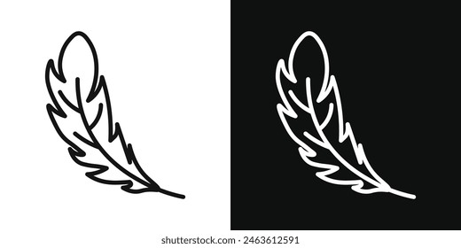 Feder-Icon-Set. Leichtes und luftiges Vektorgrafik-Symbol. Sanftes und sanftes Symbol. Flauschiges Texturzeichen.