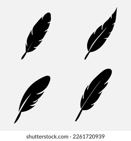 Feather icon set trendy style illustration on white backgroud..eps