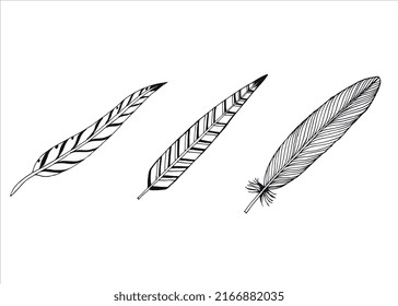 Feather icon set vector eps 10