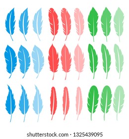 Feather icon set. set of feather vector icons for web design